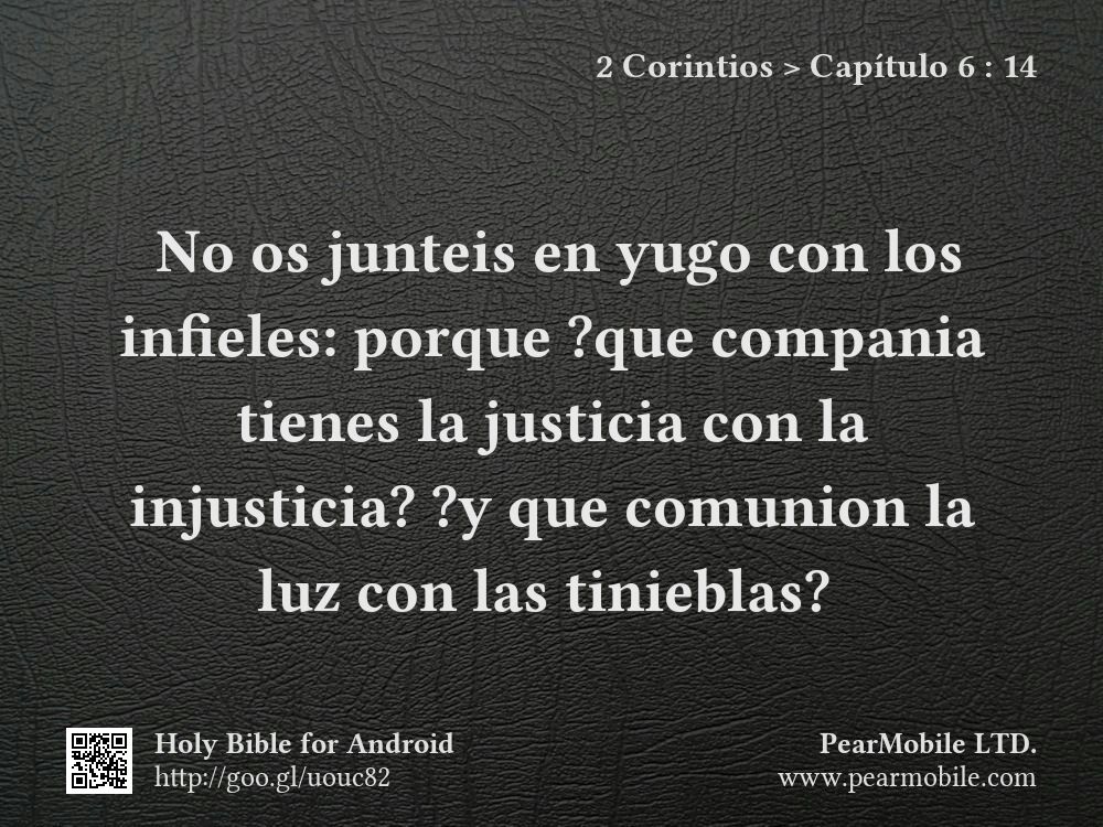 2 Corintios, Capítulo 6:14